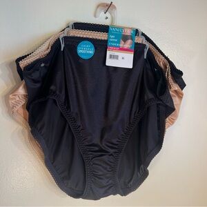 VANITY FAIR Women 3 Pairs Undershapers Hi Cut  Panties Nylon Size 4XL/11 NWT